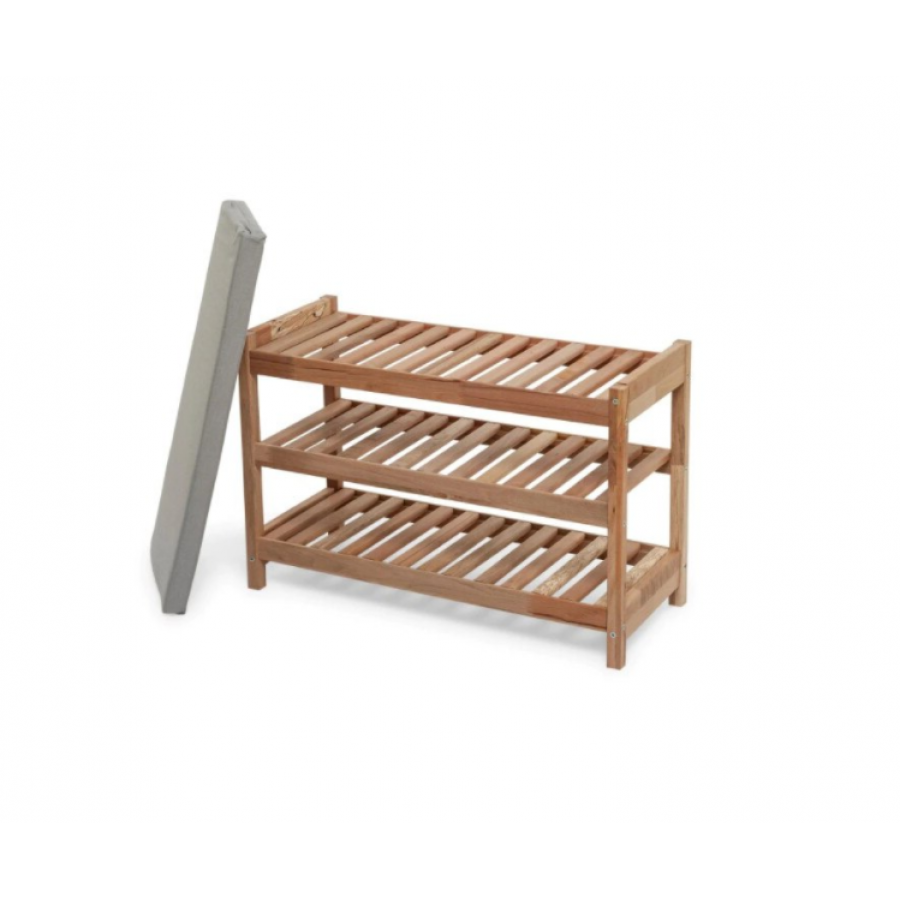 Suport De Incaltaminte KlaussTech Cu 2 Rafturi, Design Stil Banca, Dimensiuni 29 X 69 X 45.50 Cm, Curatare Si Intretinere Usoara, Rezistenta Sporita, Maro/gri