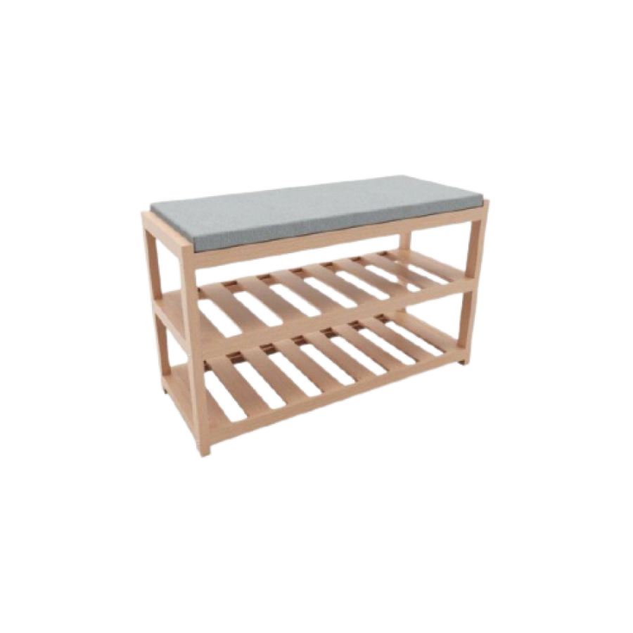 Suport De Incaltaminte Klausstech, Stil Banca, 2 X Rafturi, Dimensiuni 29 X 69 X 45.50 Cm, Material Lemn, Constructie Solida, Intretinere/curatare Usoara, Crem