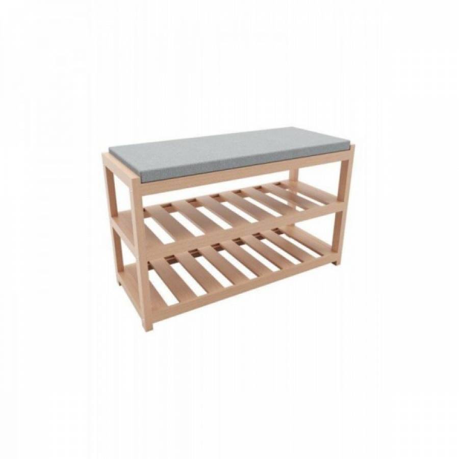 Suport De Incaltaminte Klausstech Stil Banca, 2 X Rafturi, Dimensiuni 29 X 69 X 45.50 Cm, Material Lemn, Constructie Solida, Intretinere/curatare Usoara, Maro