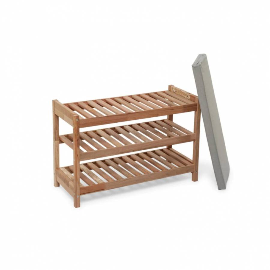 Suport De Incaltaminte Klausstech Stil Banca, 2 X Rafturi, Dimensiuni 29 X 69 X 45.50 Cm, Material Lemn, Constructie Solida, Intretinere/curatare Usoara, Maro