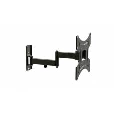 Suport De Televizor Klausstech Pentru Perete Reglabil, Suporta Diagonale Cuprinse Intre 10-27 Inch, Ajustabil Pe 180°, Greutate Maxima Suportata 20kg, Compatibilitate Vesa 100x100, Distanta Fata De Perete 6 Cm – 32 Cm, Negru