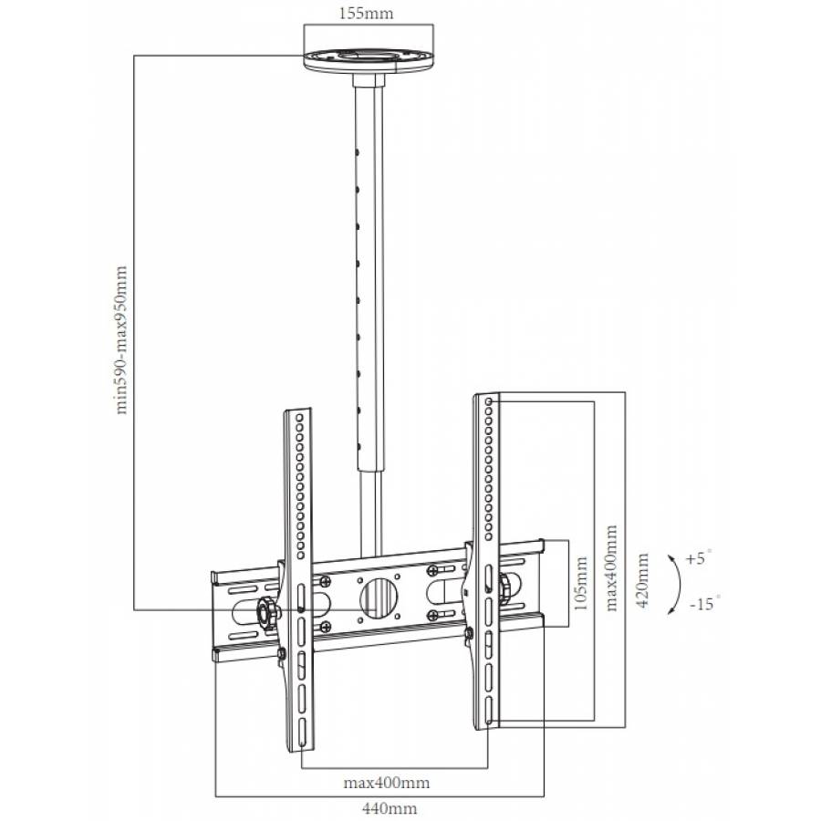 Suport Tv Cu Montare De Tavan 26-55 Cu Brat 601 Alien