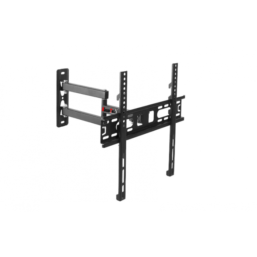 Suport Tv De Perete Klausstech Cu Brat Dublu Rotativ, Dimensiuni Cuprinse 26 - 52 Inch, Metal, Greutate Suportata 30 Kg, Culoare Negru