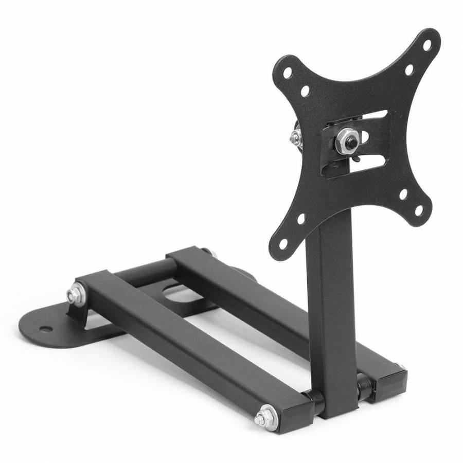 Suport Tv De Perete Klausstech, Diagonala Cuprinsa Intre 10 - 26 Inch, Brat Reglabil, Suporta 40 Kg, Instalare Rapida, Design Compact, Metal, Negru