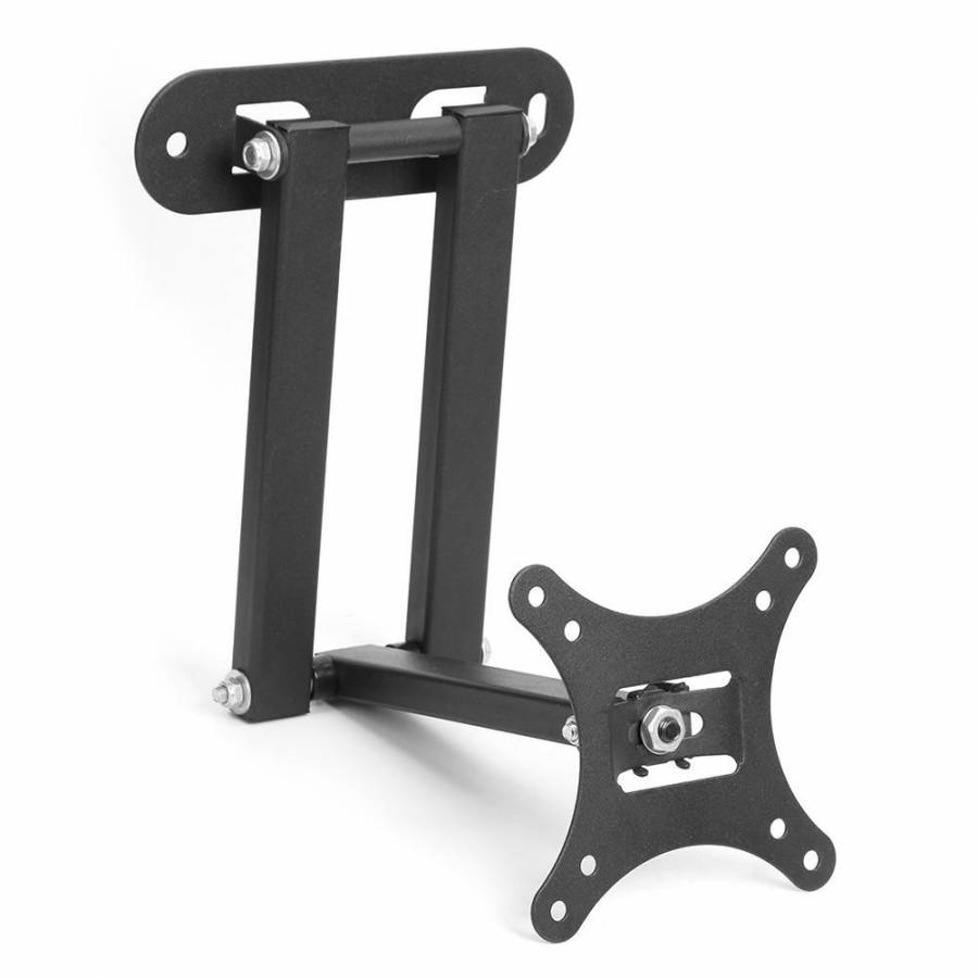 Suport Tv De Perete Klausstech, Diagonala Cuprinsa Intre 10 - 26 Inch, Brat Reglabil, Suporta 40 Kg, Instalare Rapida, Design Compact, Metal, Negru
