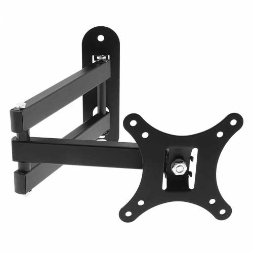 Suport Tv De Perete Klausstech, Diagonala Cuprinsa Intre 10 - 26, Brat Reglabil, Suporta Pana La 10 Kg, Compatibilitate Vesa 100 X 100, Instalare Usoara, Design Compact, Material Metal, Negru