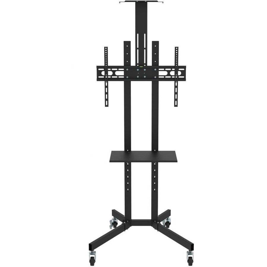Suport Tv Deplasabil 23 - 80, Inaltime Ajustabila 1.65 - 2 M, Raft Dvd, Greutate Maxima Tv 50 Kg,  Greutate Max Dvd 10 Kg, Negru