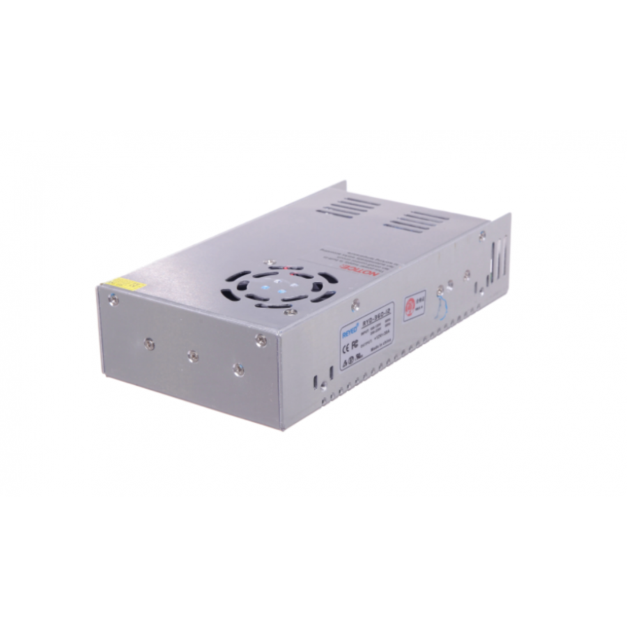 Sursa Stabilizata Klausstech, 30a, 12v, Destinata Pentru Camere Cctv, Band Led, Furtun Led, Alimentare Simultana, Gri