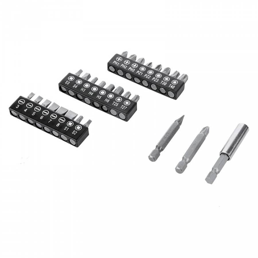 Surubelnita Profesionala Cu Acumulator 3,6 V, Acumulator 1300 Mah, Accesorii Incluse, Varf Magnetic, Blocare Ax, Lumina De Lucru, Indicator De Rotatie & Incarcare, Maner Ergonomic, Design Compact, Negru