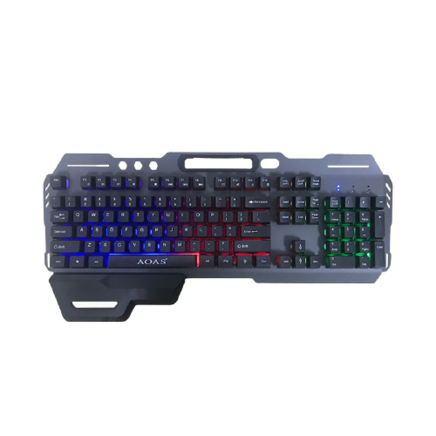 Tastatura, Cu Fir, Iluminata Rgb, Cablu 1.5m, Confortabila, Ergonomica, Usoara, Waterproof, Negru