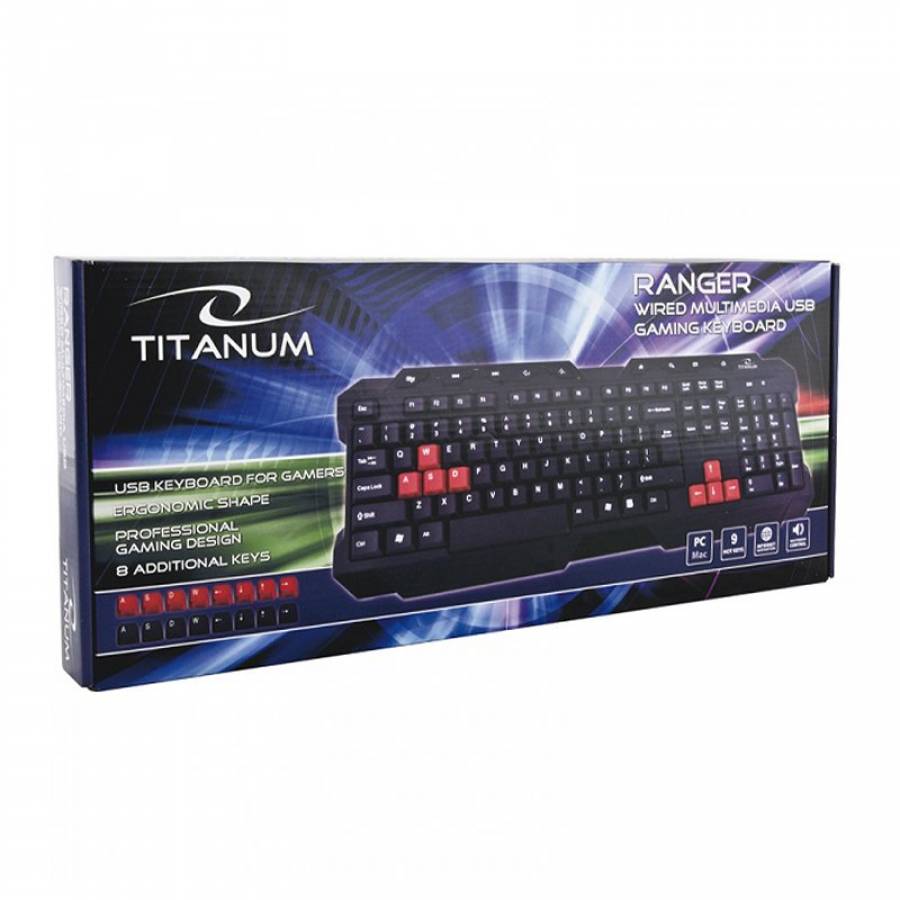 Tastatura De Gaming Ranger Esperanza Xyl09 Cu Lungime Cablu 1.5 M, Conector Usb 2.0, Functioneaza Cu Sistemele Windows Xp / Vista / Windows 7 / Windows 8 / Windows 10, Negru/rosu
