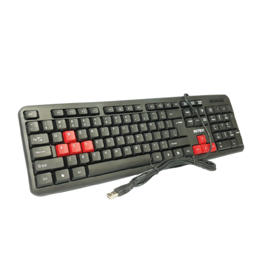 Tastatura, Slim Klausstech, Silentioasa, 6 Butoane Rosii, Design Ergonomic, Usor De Folosit, Cu Fir, Compatibila Cu Orice Sistem De Operare, Negru