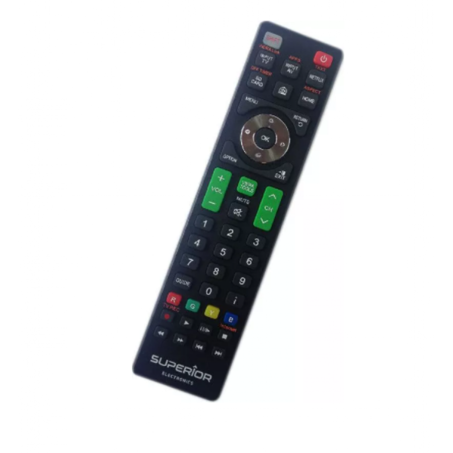 Telecomanda Universala, Buton De Netflix, 1 Led, Functioneaza Pe Distanta De 10m, Ergonomica, Usor De Folosit, Negru