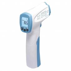 Termometru Digital Cu Infrarosu, Fara Contact, Alarma Sonora, Interval Masurare 32Â° C Si 42,9Â° C, Oprire Automata, Indicator Baterie, Design Ergonomic, Alb/Albastru