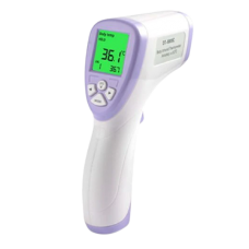 Termometru Digital Cu Infrarosu, Masura Temperatura Corpului La Adulti Si Copii,  Display Lcd, Functie Oprire Automata, Alb/mov