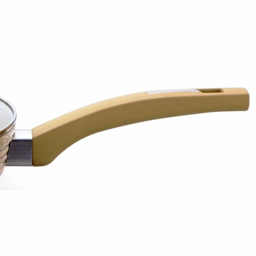 Tigaie 24 Cm Din Aluminiu Turnat Si Interior Din Ceramica Marmorata Grunberg Bej