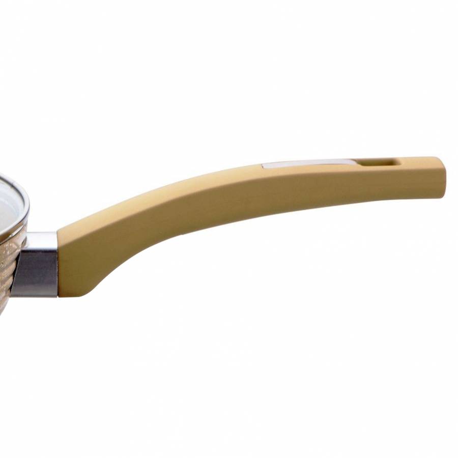 Tigaie 26 Cm Din Aluminiu Turnat Si Interior Din Ceramica Marmorata Grunberg , Bej