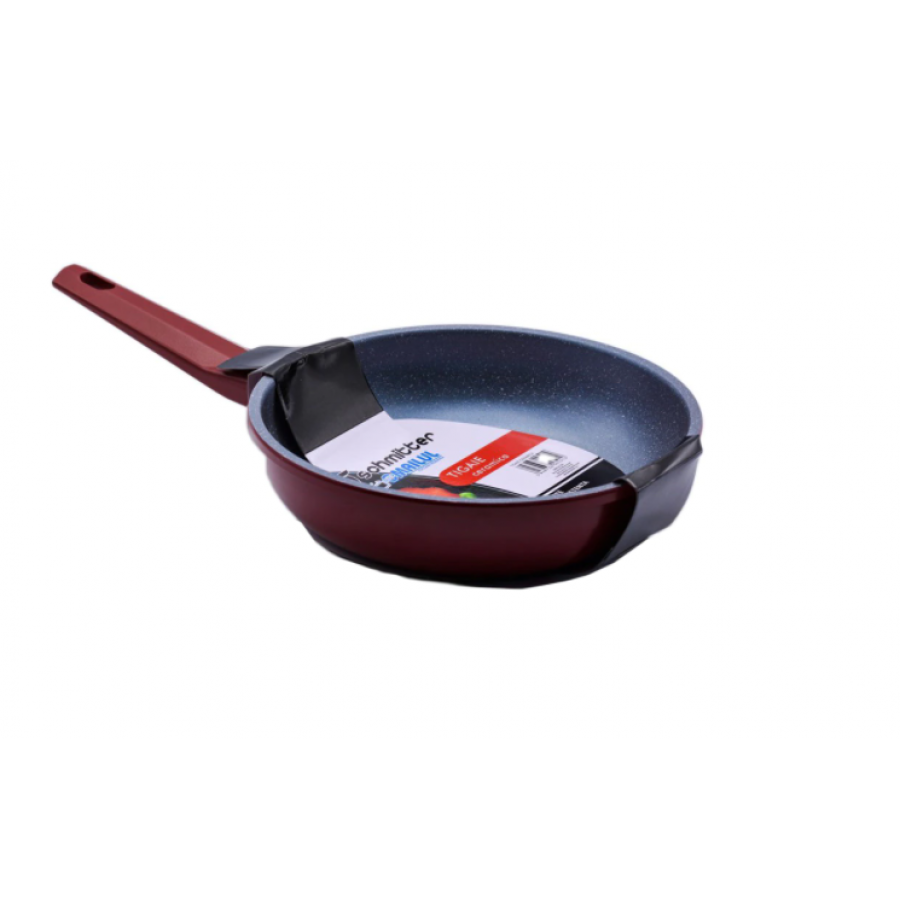 Tigaie Din Ceramica Klausstech, Diametru De 28 Cm, Formata Din 3 Straturi, Se Poate Folosi Pentru Mai Multe Tipuri De Caldura, Maner Termorezistent, Maro