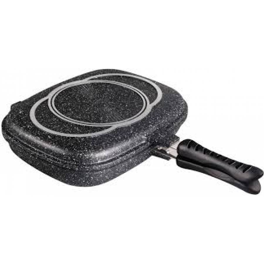 Tigaie Dubleta, Diametru 32 Cm , Garnitura Silicon, Design Modern, Culoare Negru