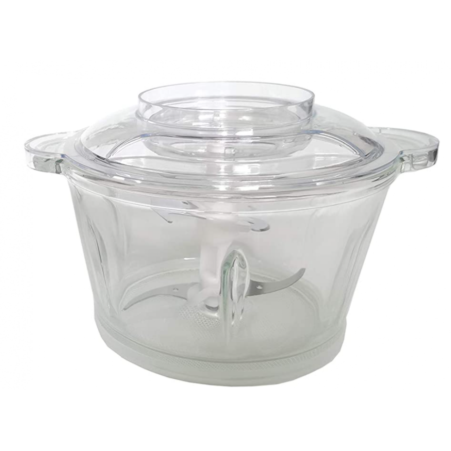 Tocator KlaussTech De Alimente, Capacitate De 3l, Putere 550w, 2 Trepte De Putere, 4 Lame , Compact Si Ergonomic, Simplu De Folosit, Alb/argintiu