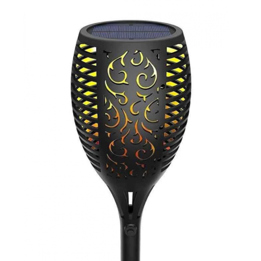 Torta KlaussTech Cu Baterie Solara, Efect De Flacara, Pornire/oprire Automata, Acumulator 1200 Mah, Rezistenta La Intemperii, Negru