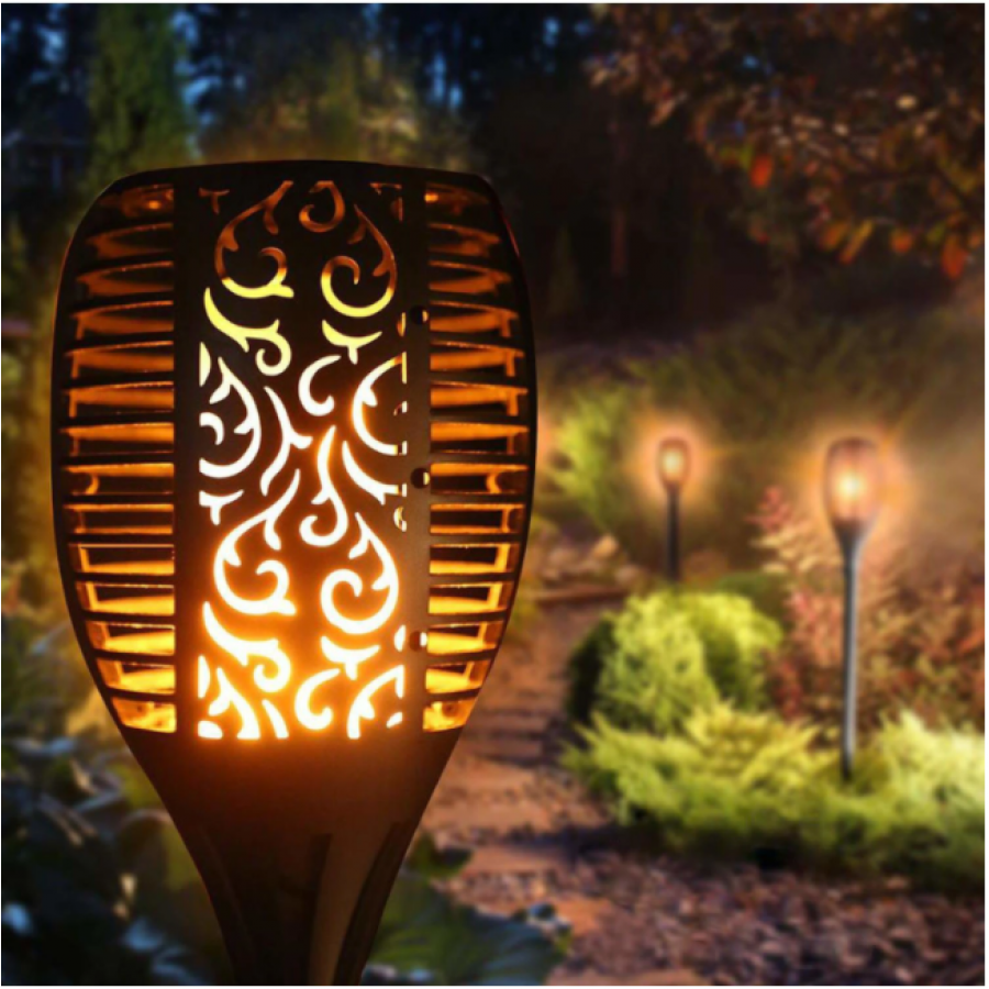 Torta KlaussTech Led Incarcare Solara, Efect De Flacara, Acumulator Intern, Aprindere Secventiala, Senzor De Lumina, Negru