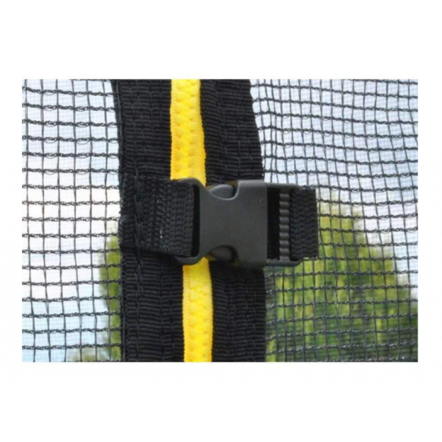 Trambulina Klausstech, 244 Cm, Plasa Si Stalpi De Protectie, Pentru Copii Si Adulti, Ideala Pentru Curte, Stalpi Inveliti In Spuma Buretata, Negru