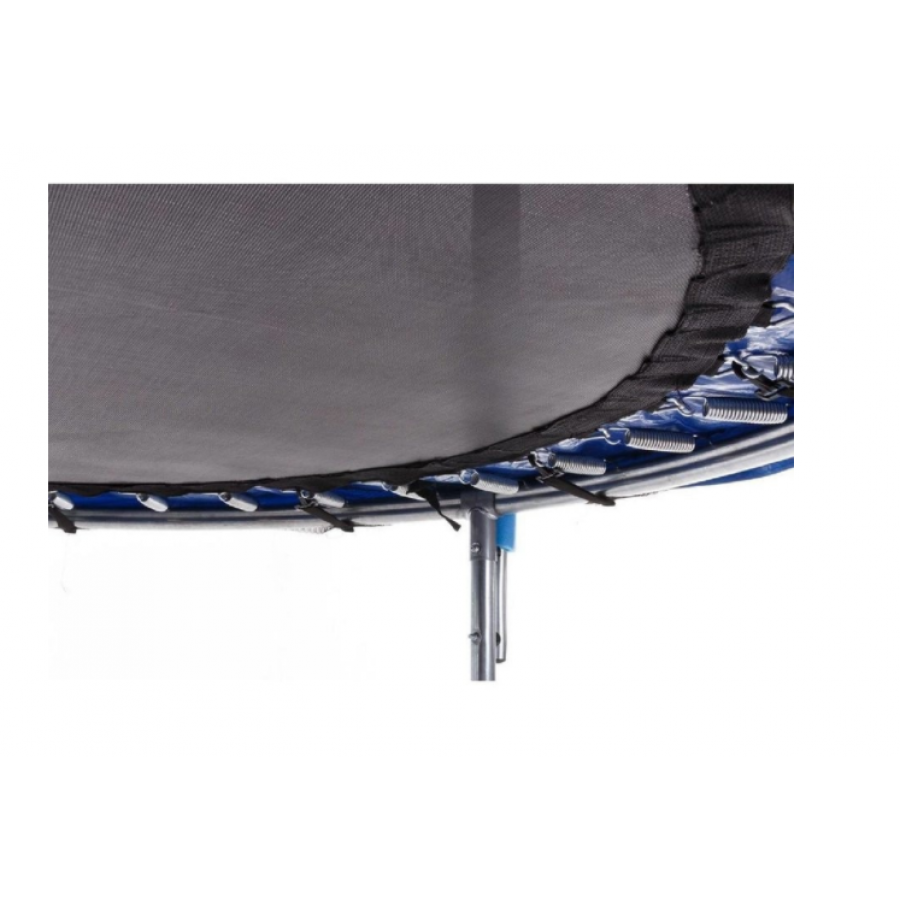 Trambulina Klausstech, 244 Cm, Plasa Si Stalpi De Protectie, Pentru Copii Si Adulti, Ideala Pentru Curte, Stalpi Inveliti In Spuma Buretata, Negru