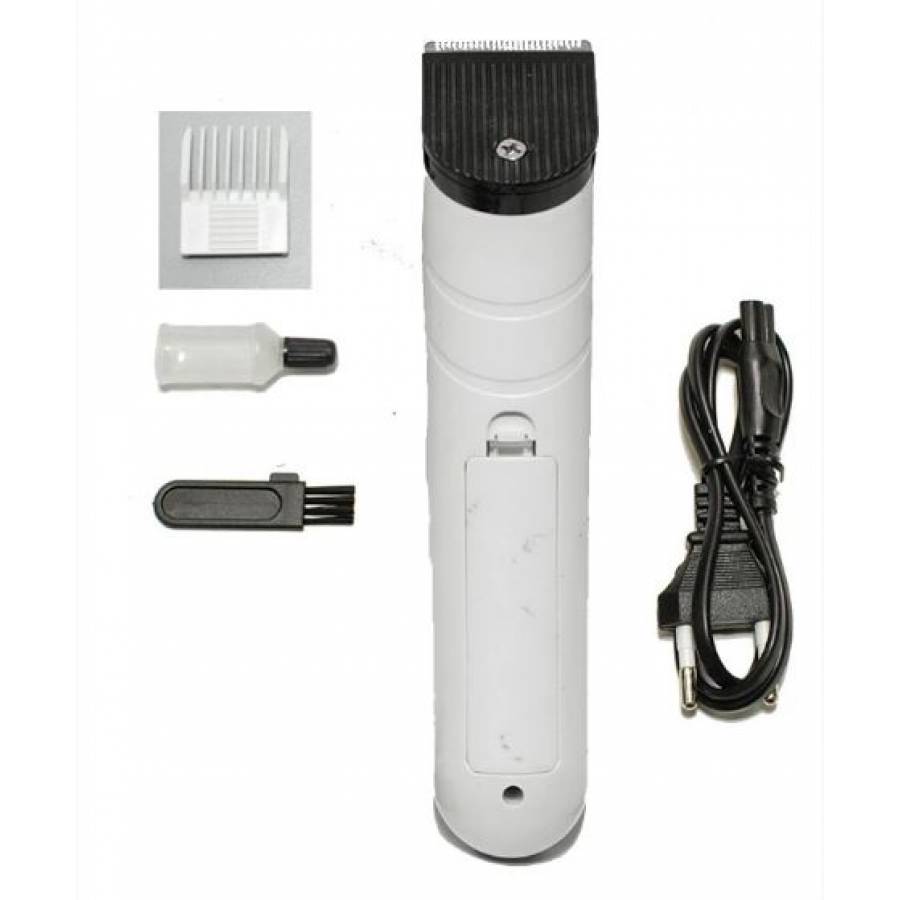 Trimmer Pentru Ingrijire Personala Klausstech, Acumulator Reincarcabil, Lame Din Otel, Indicator Led Incarcare, Design Ergonomic, Culoare Alb/albastru