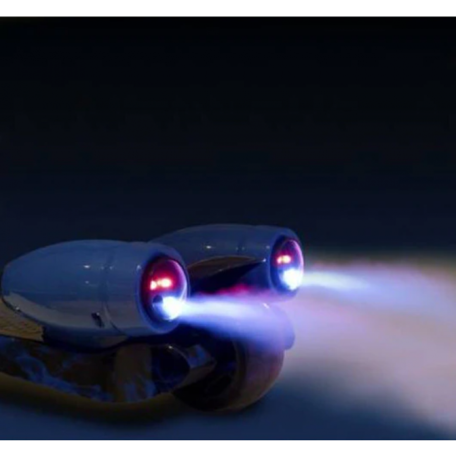 Trotineta Copii Cu Lumini De Semnalizare,led, Varsta 3+, Efect Reactie, Acumulatori Reincarcabili, Inaltime Ghidon Reglabila, Culoare Albastru Cyan