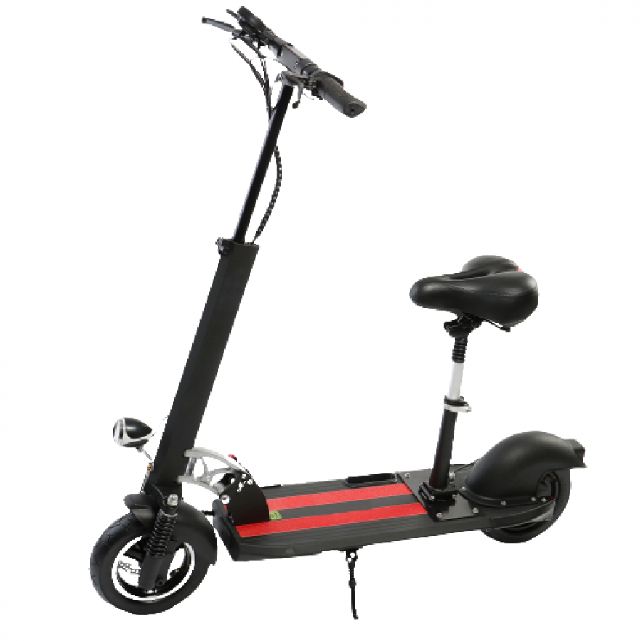 Trotineta Electrica, Cu Scaun, Pliabila, 2 Roti, Ghidon Reglabil, Lumini, Suporta 150kg, Viteza Maxima 30 Km/h, Negru