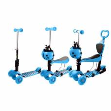 Trotineta KlaussTech 5 In 1, Evolutiva , Roti Din Silicon , Bleu