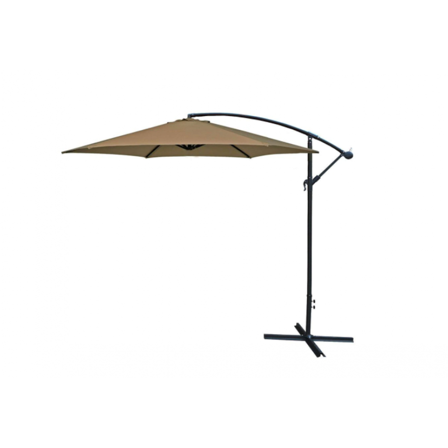 Umbrela De Gradina, Rezistenta La Uzura Si Umiditate, Inaltime 2.5m, Reglabila, Suport Inclus, Diametru 3m, Maro