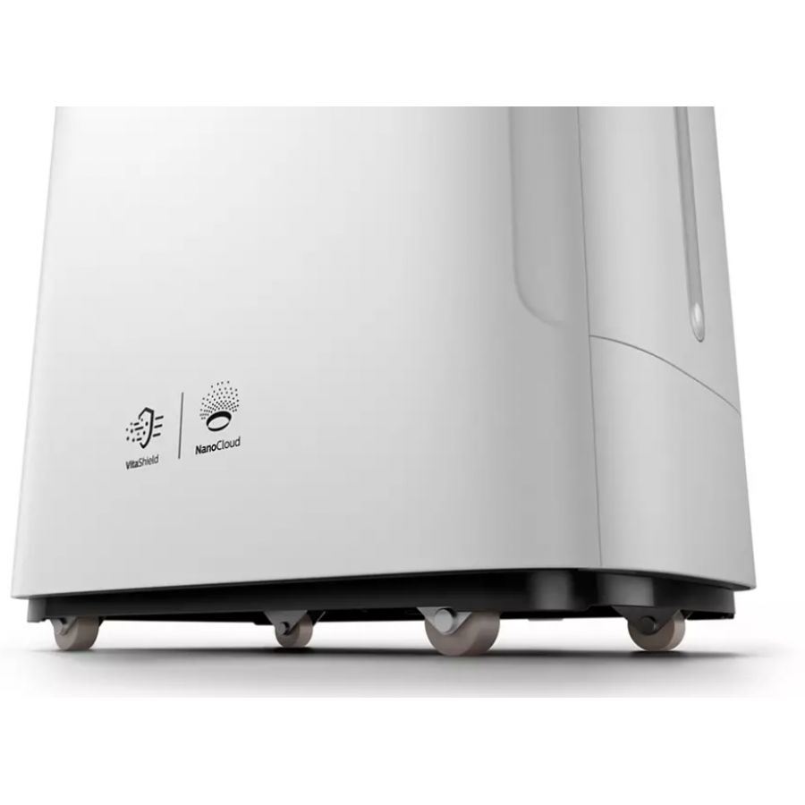 Umidificator Philips, Acopera 60 M2/645 Ft2, Purificare, Afisaj Umiditate Aer, Mod Nocturn, Mod Automat, Silentios, 4 Setari De Turatie, Cronometru, Motor Cc, Alb