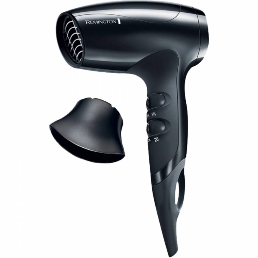 Uscator De Par De Voiaj Remington Compact 1800 , Design Compact, Motor De 1800 W, Functie De Setare Eco,concentrator Pentru Coafare ,3 Setari De Temperatura / 2 Setari De Viteza,dispozitiv De Agatare,negru