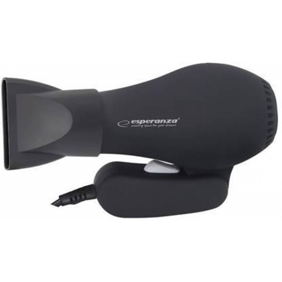 Uscator De Par Esperanza, Putere 750 W, 2 Setari Pentru Temperatura & Flux De Aer, Maner Pliabil, Ideal Pentru Calatorii, Design Ergonomic, Negru