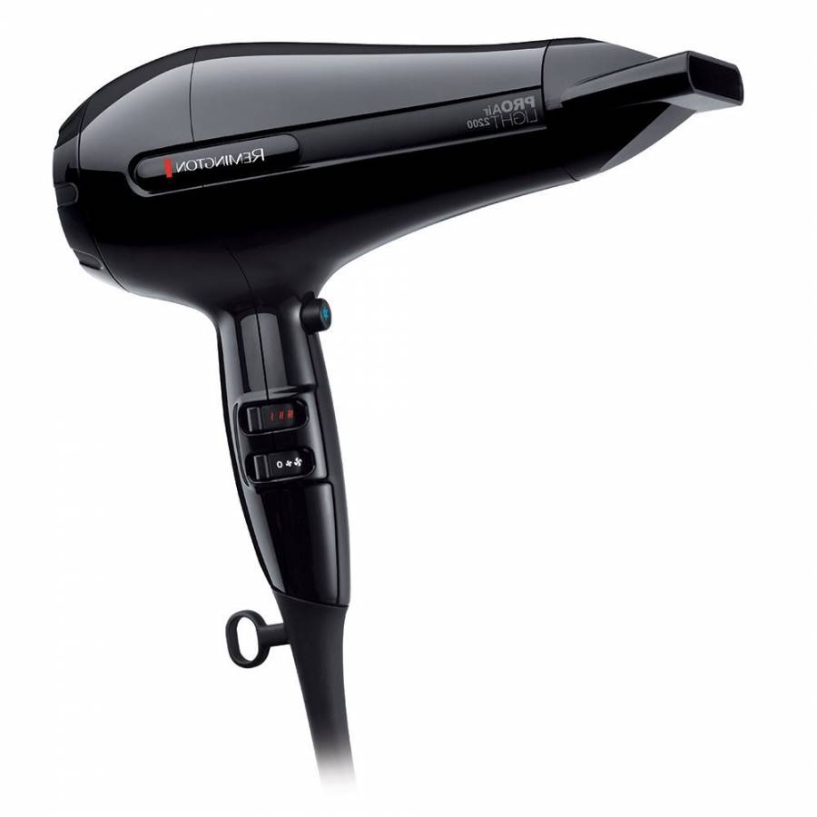 Uscator De Par Remington Pro-air Light, Motor Ac Profesional 2200w, Design Ultra-usor, Motor Cu 50% Mai Usor, Efect Anti-static,difuzor Si 2 Concentratoare, Jet Aer Rece,negru