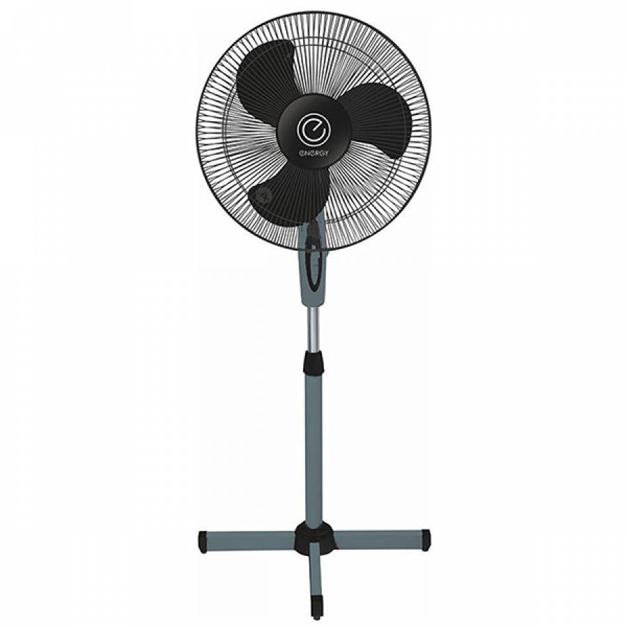 Ventilator Cu Picior Qemeg Energy , Putere De 40 W , Cu Rotire Stanga -dreapta , Tensiune 220-240v/50hz  , 3 Trepte Viteza , 3 Palete , Negru