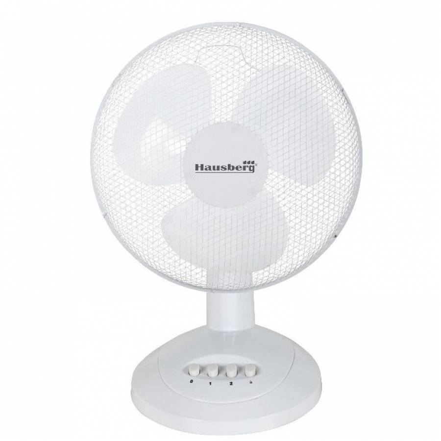 Ventilator De Birou Cu 3 Viteze De Racire , Baza Rotunda , Putere De 40w , Tensiune Alimentare 220-240v, 50-60hz , 2 Trepte De Viteza , Alb