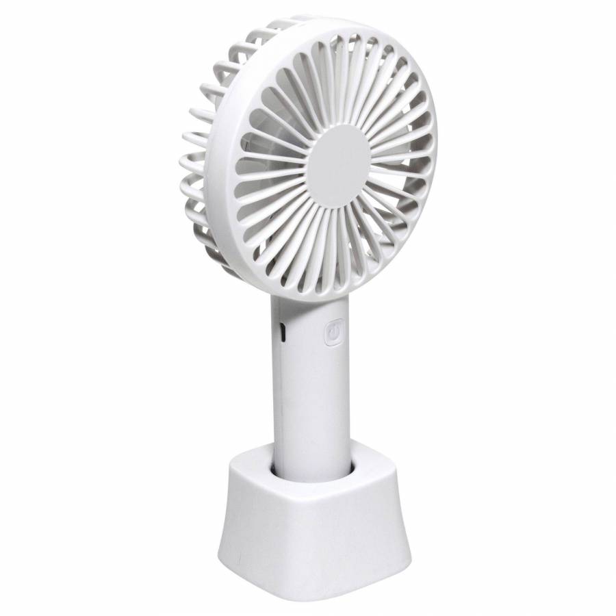 Ventilator De Mana, 3 Trepte De Viteza, Acumulator 1200 Mah Reincarcabil, Diametru Palete 9 Cm, Indicator Led, Nivel De Zgomot 56 Db, Alimentare Usb, Design Compact, Alb