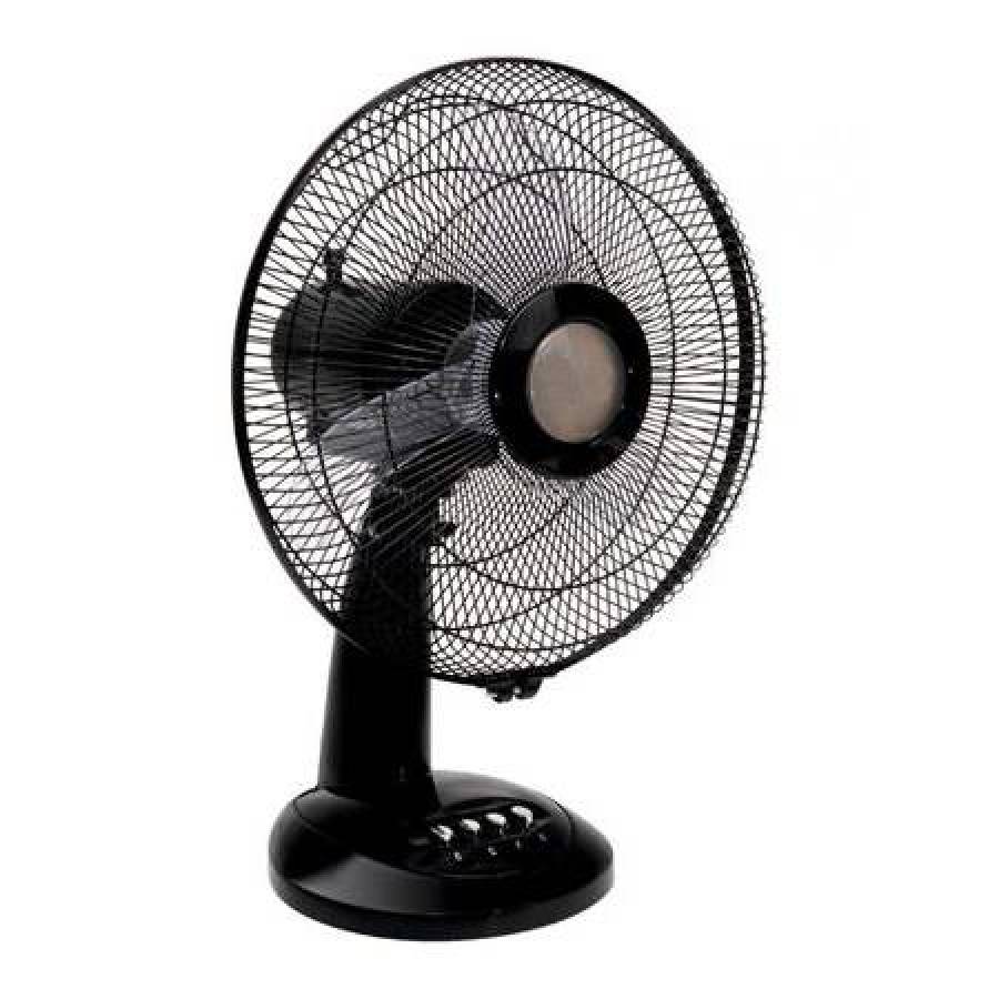 Ventilator De Masa Klausstech, 40 W, Oscilare Cuplabila, Diametru Palete 30 Cm, Putere Reglabila 3 Trepte, Cap Cu Unghi De Inclinare Reglabil, Dimensiuni Reduse, Design Elegant, Negru