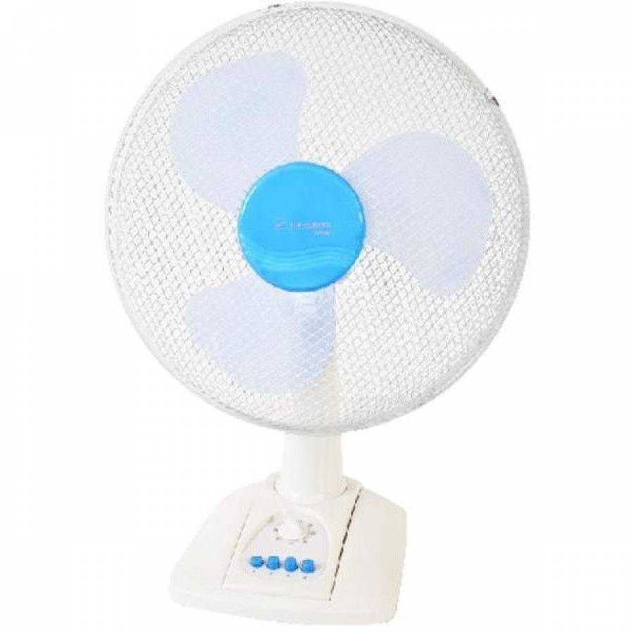 Ventilator Profesional Hausberg De Birou  , 3 Trepte De Viteza ,  Functie Timer 60 Minute  , Putere De 55 W ,   Diametru Elice 40 Cm , Alb