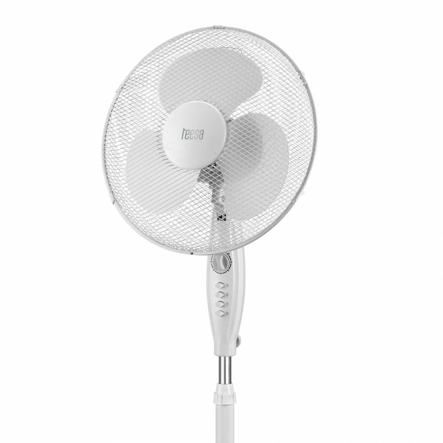Ventilator Tessa Pentru Racirea Aerului , Cu Picior Si Timer , Alimentare 220 ~ 240 V; 50/60 Hz , 3 Moduri De Viteza , Reglarea Unghiului De Inclinare