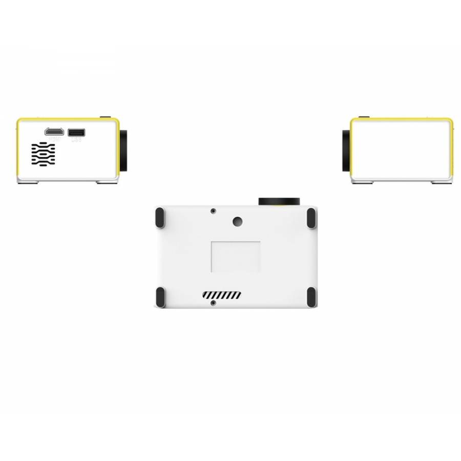 Video Proiector Klausstech, 1080p, Full Hd, Lumina Led, Distanta Maxima De Proiectare 2m, Usor, Ergonomic, Alb/galben