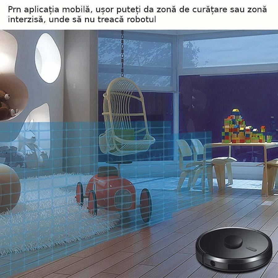 Magnum Uv  Aspirator Robot Cu Mop Sterilizare Lampa Uvc Negru