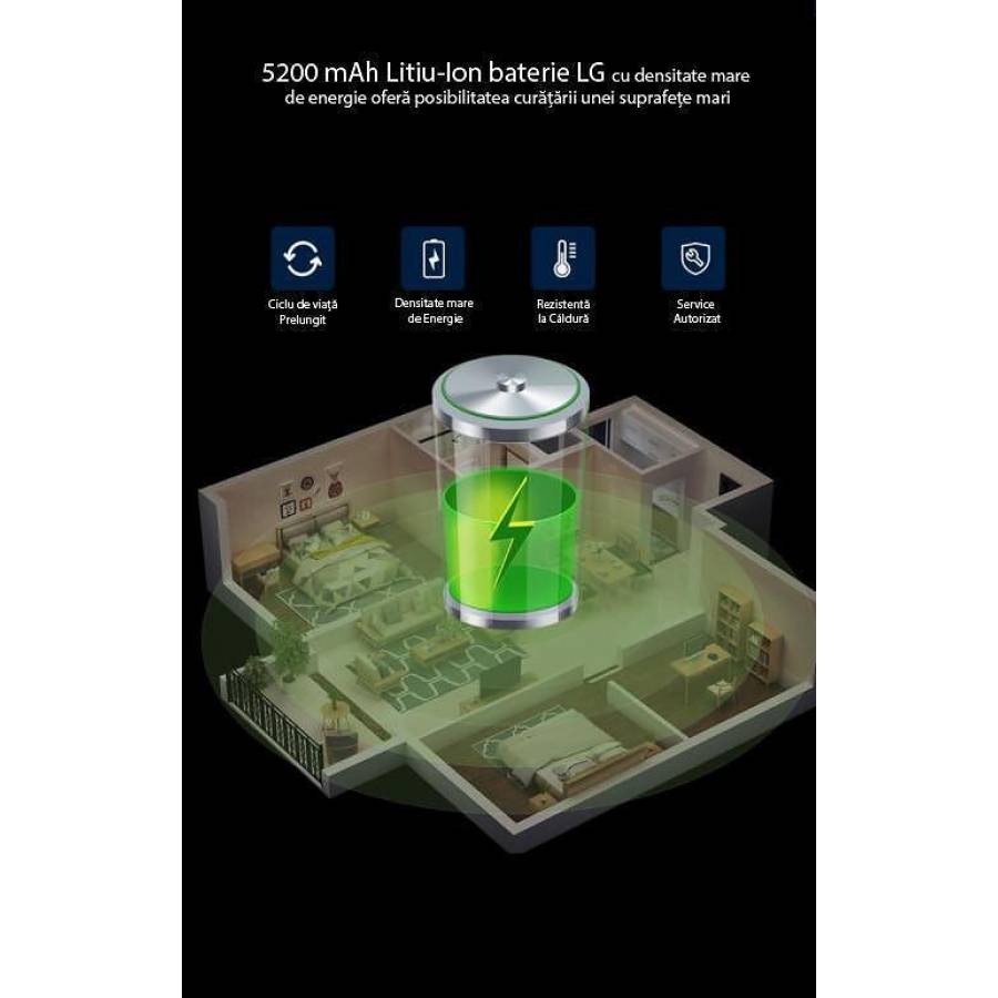 Magnum Uv  Aspirator Robot Cu Mop Sterilizare Lampa Uvc Alb