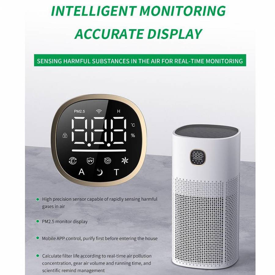 Oberon 520 Wifi pana La 62 M2  Purificator De Aer  Negru