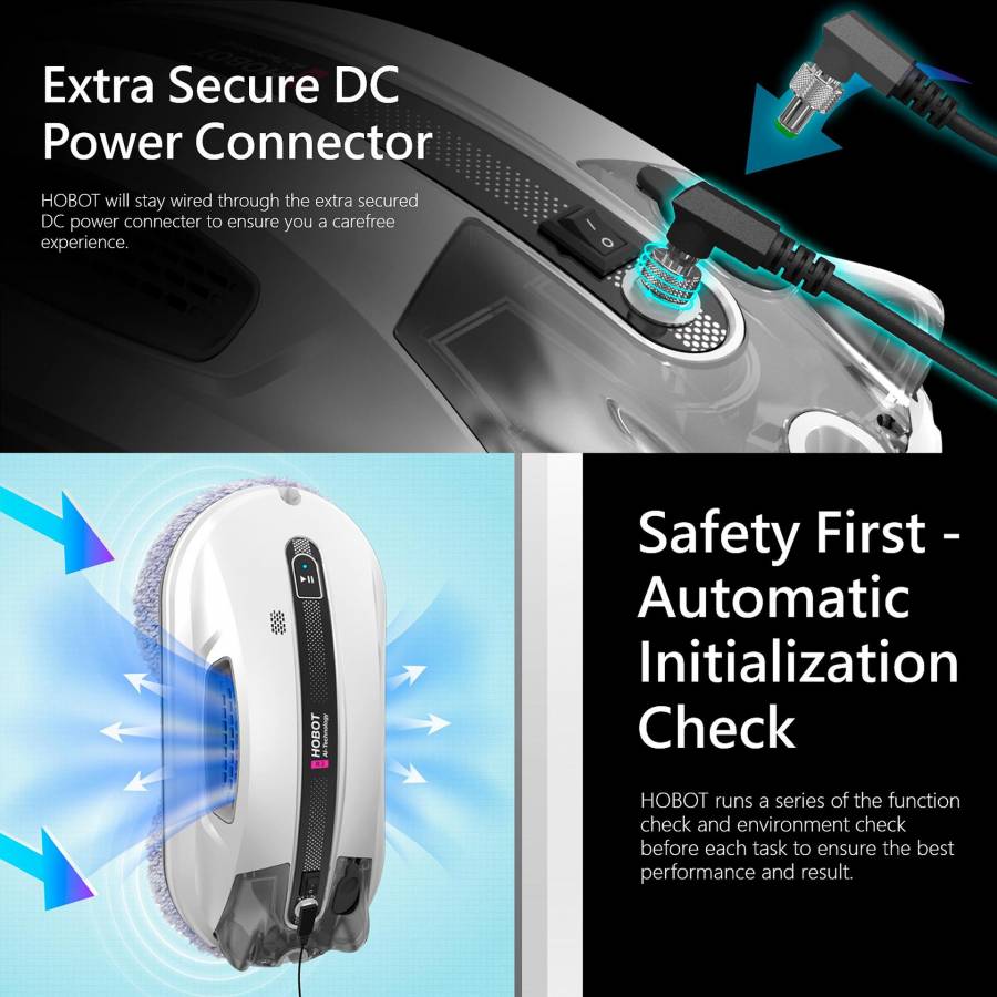 Hobot R3  Robot Curatare Geamuri Cu 2 Pulverizatoare Aplicatie Mobila Ups incorporat Voce Creativa Memento