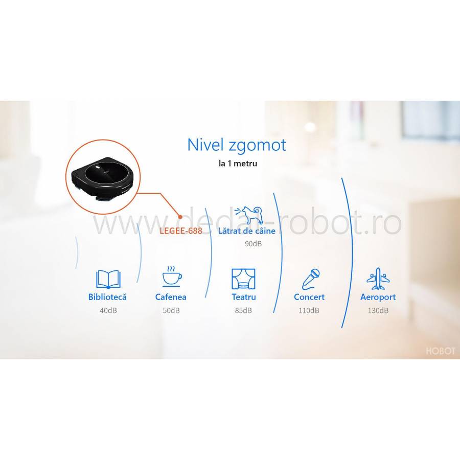 Hobot Legee 688  Mop Robot Cu Aspirare Aplicatie Mobila Wifi Giroscop Simultan Curatare Uscata Si Umeda