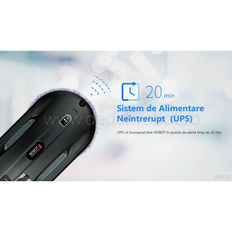 Hobot 388  Robot Curatare Geamuri Cu Pulverizator Ups incorporat Aplicatie Mobila